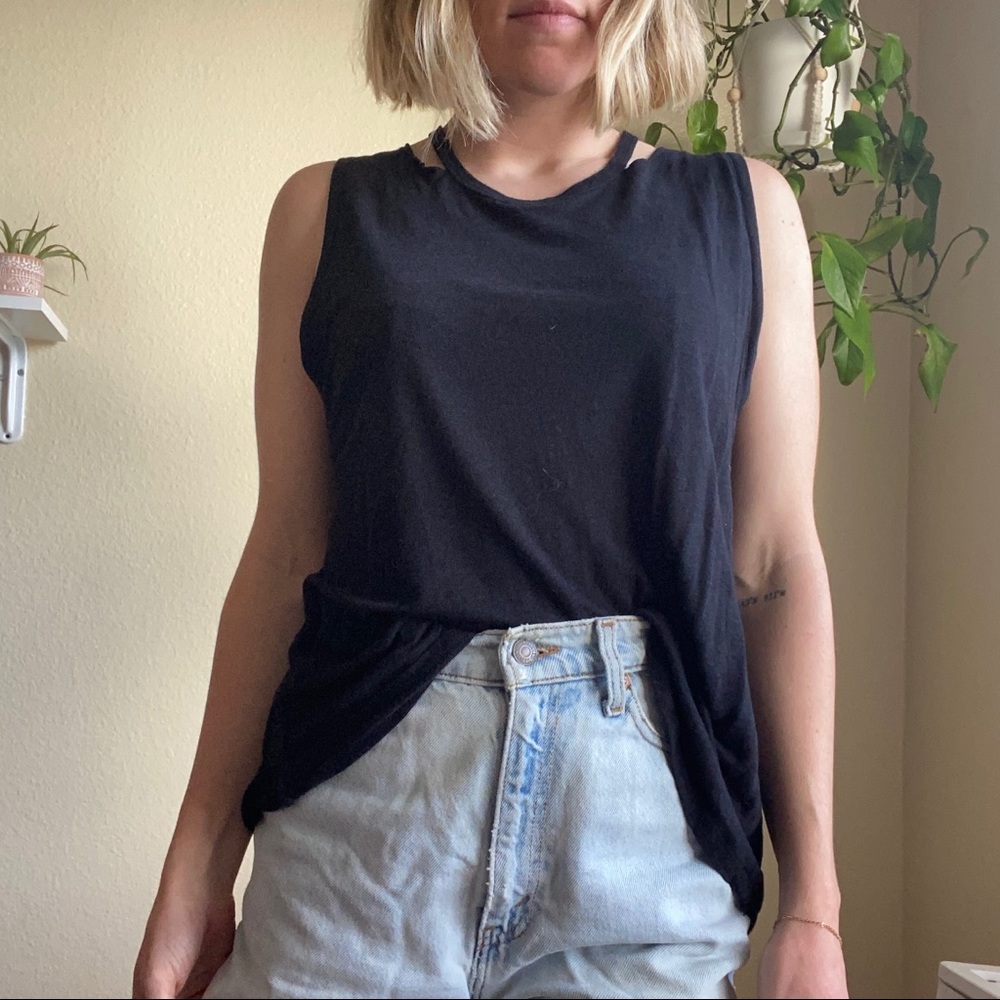 Boxy black tank